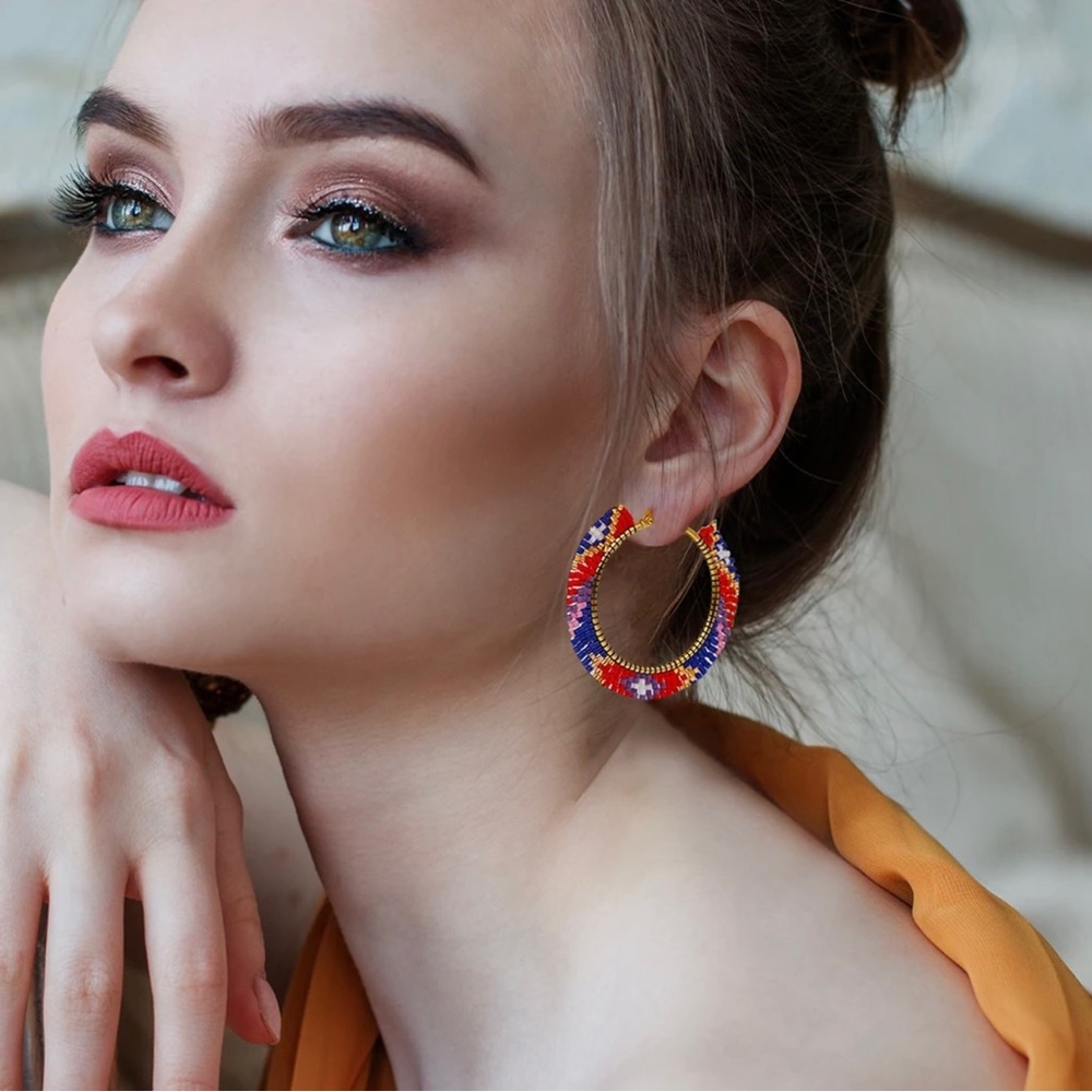 Bohemia Hoop Rainbow Earrings